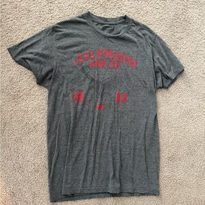 Men’s Levi Strauss Gray T-Shirt with Red Print